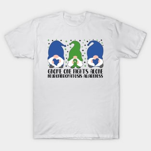 Gnome One Fights Alone Neurofibromatosis Awareness T-Shirt